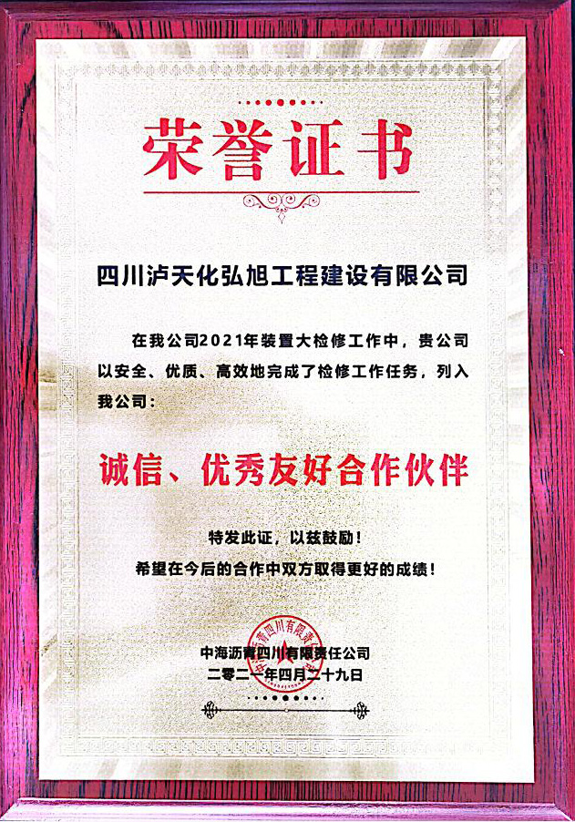 誠信、優(yōu)秀友好合作伙伴(圖1)